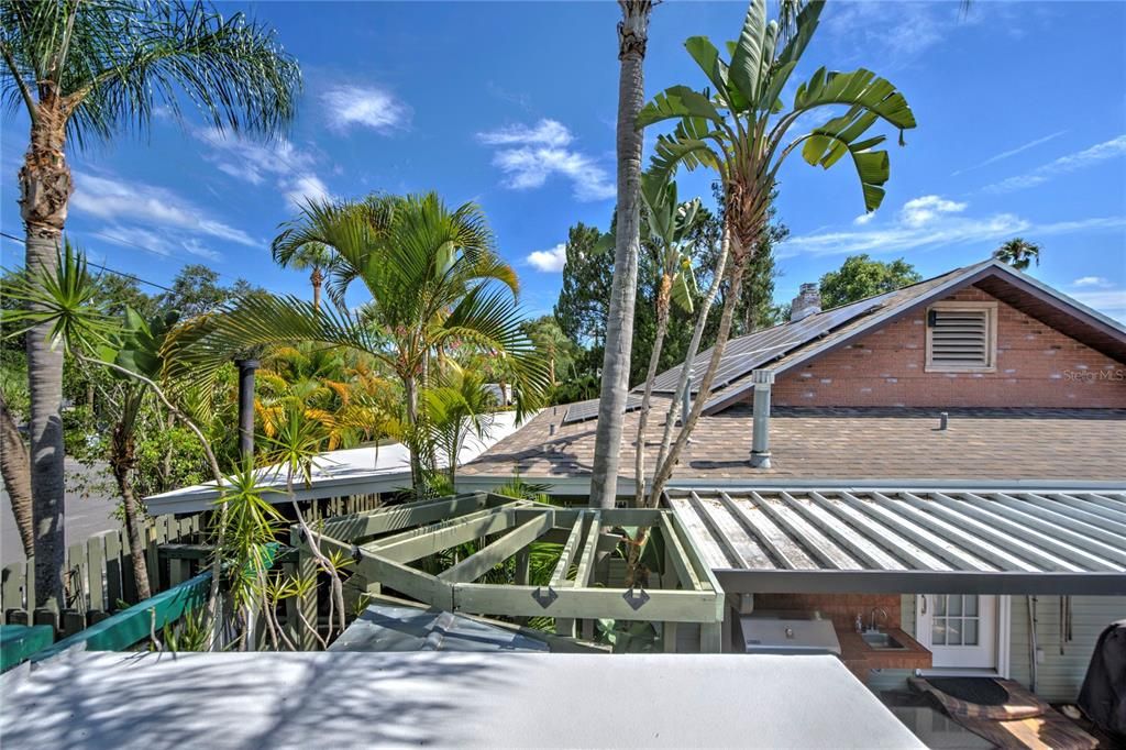 view of house from upstairs porch