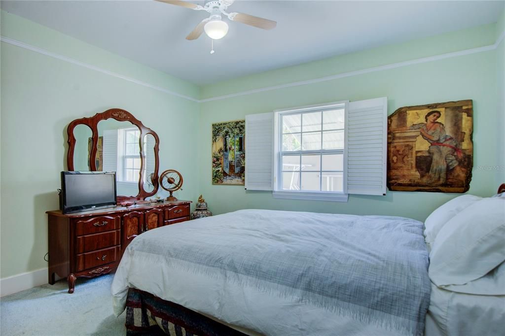 master bedroom viewed from master bath doorway