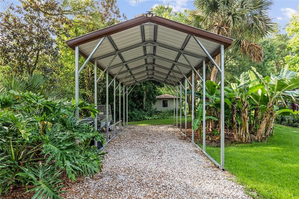 covered carport/boat storage