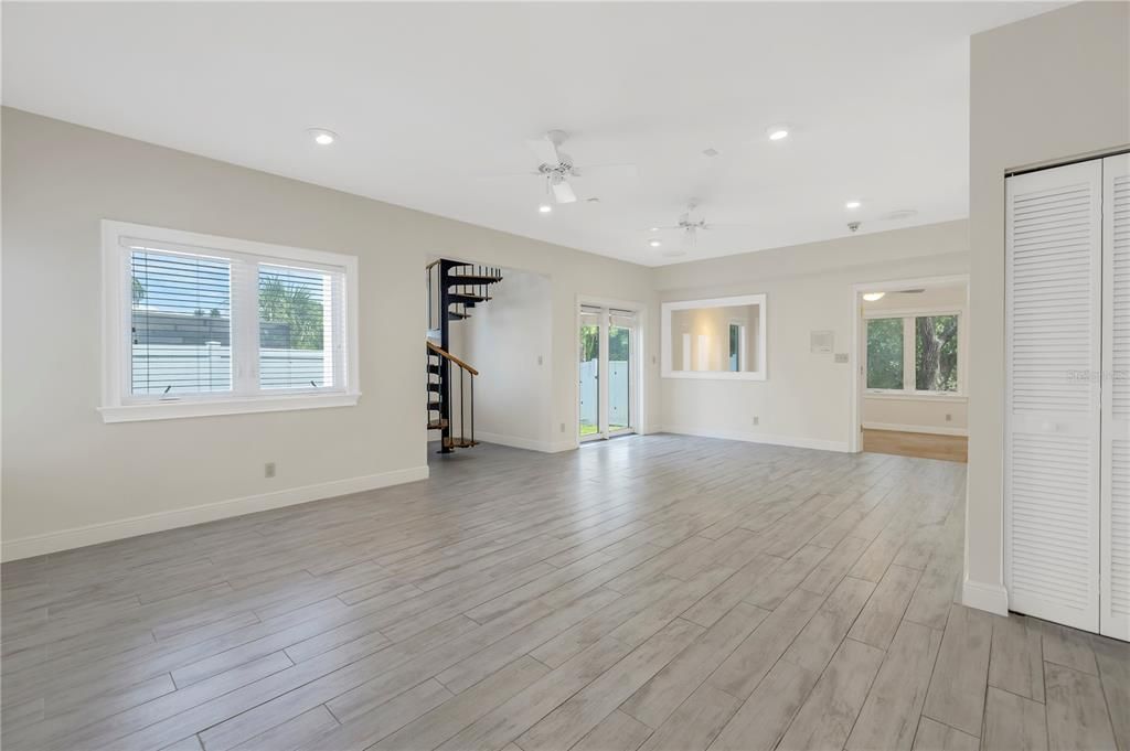 Family room just off the kitchen