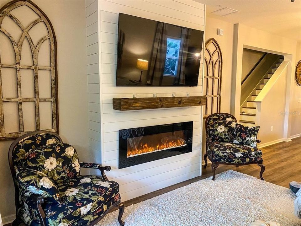 Shiplap and Pop out w/ Fireplace in Family room added