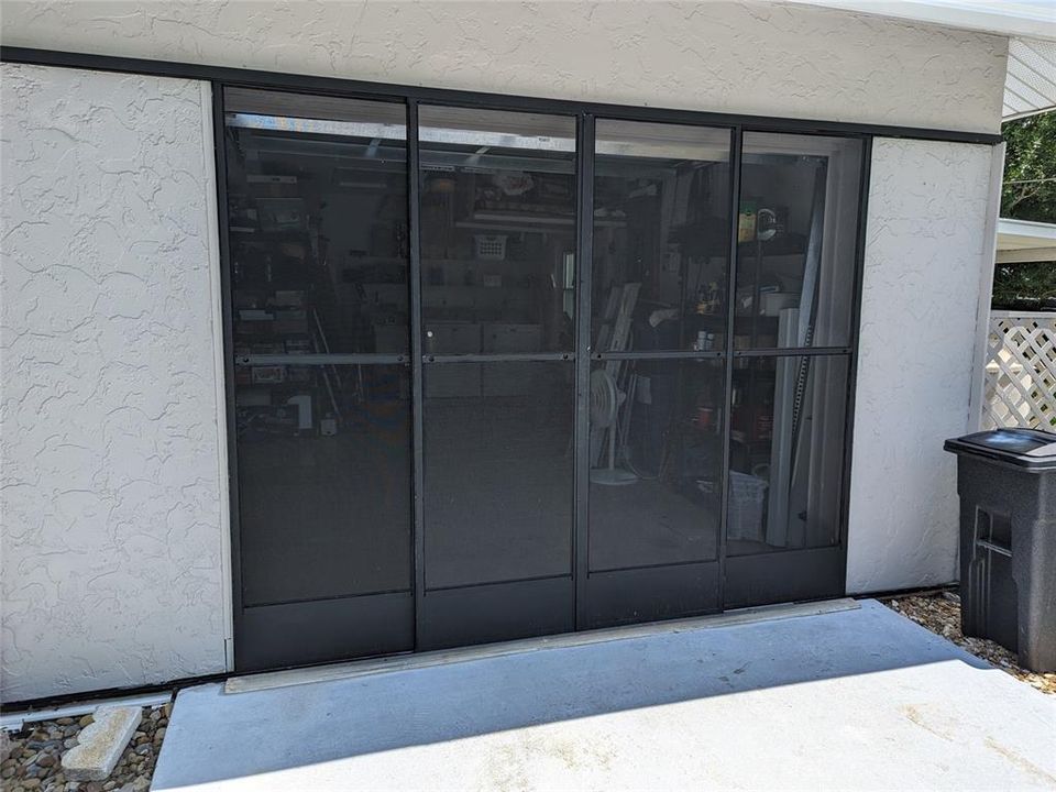 garage screen from outside