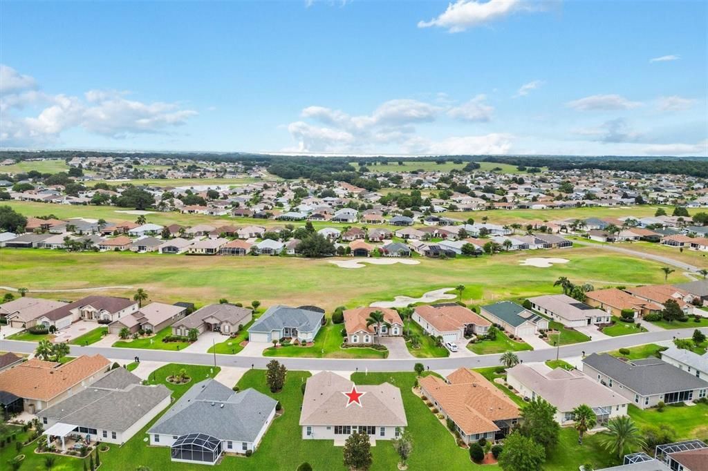 Aerial of Community Pool & Tennis Court