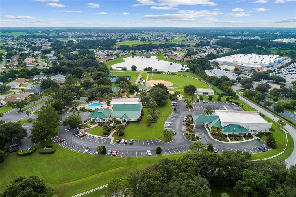 Aerial of Community Amenities & Walmart right Outside