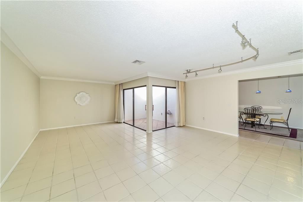 Large living room with atrium to let the light in