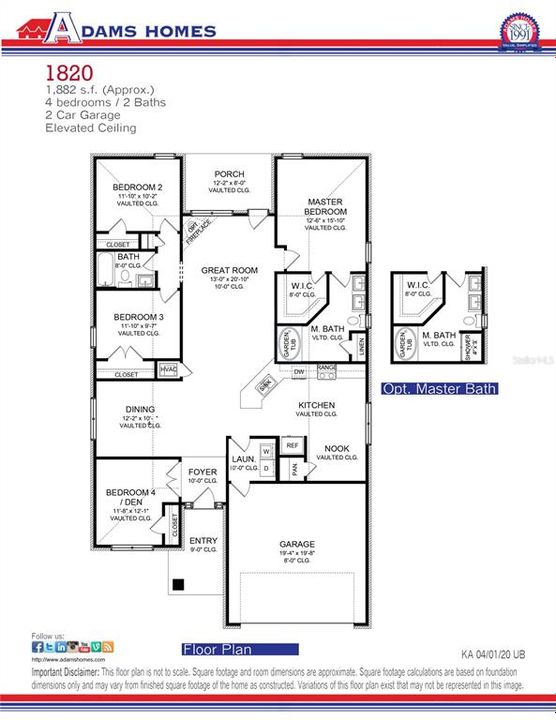 Active With Contract: $369,900 (4 beds, 2 baths, 1820 Square Feet)