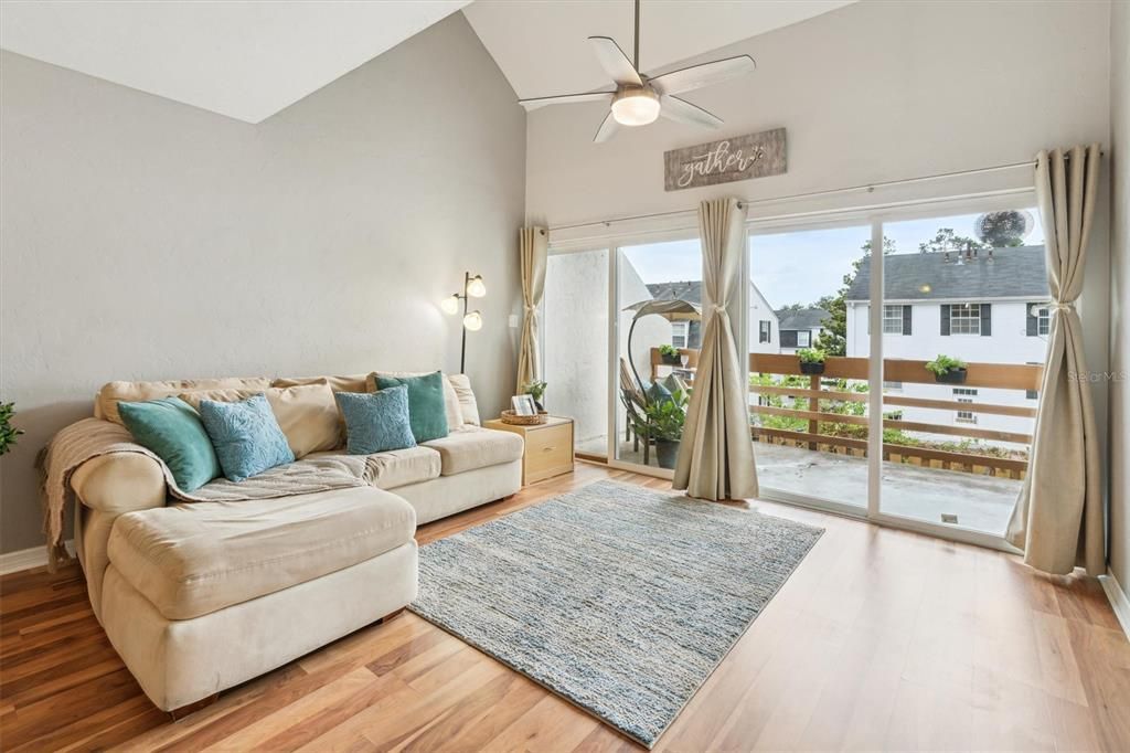 Living room with balcony