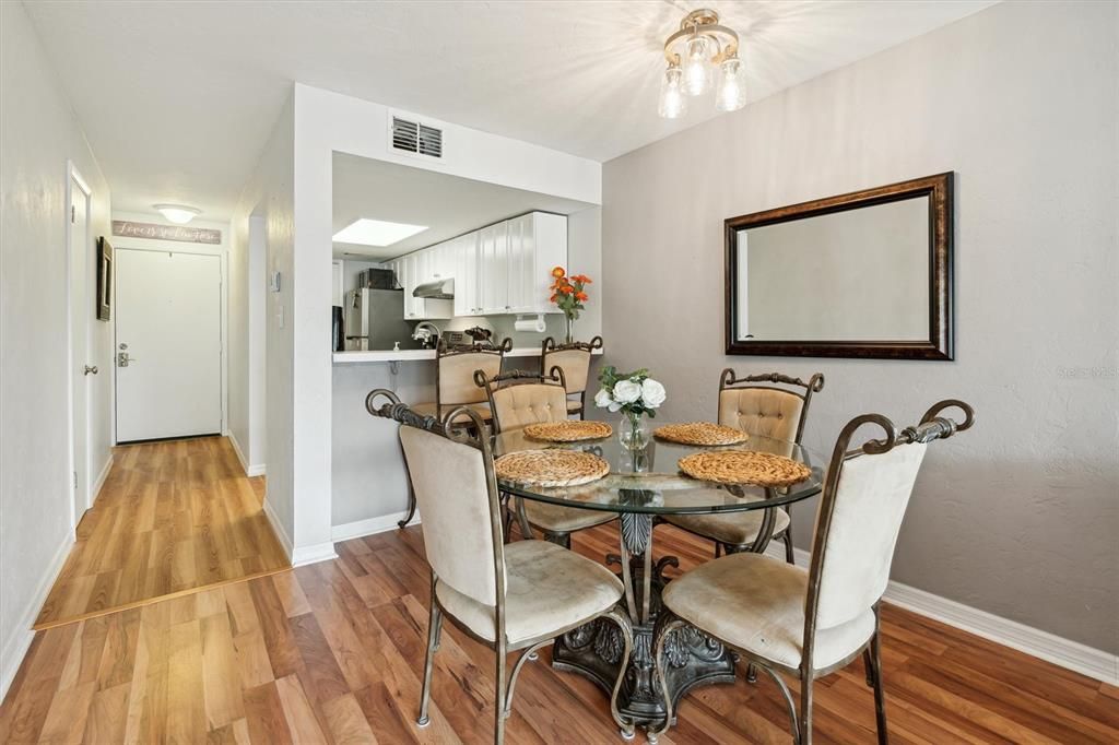 Dining area with breakfast bar