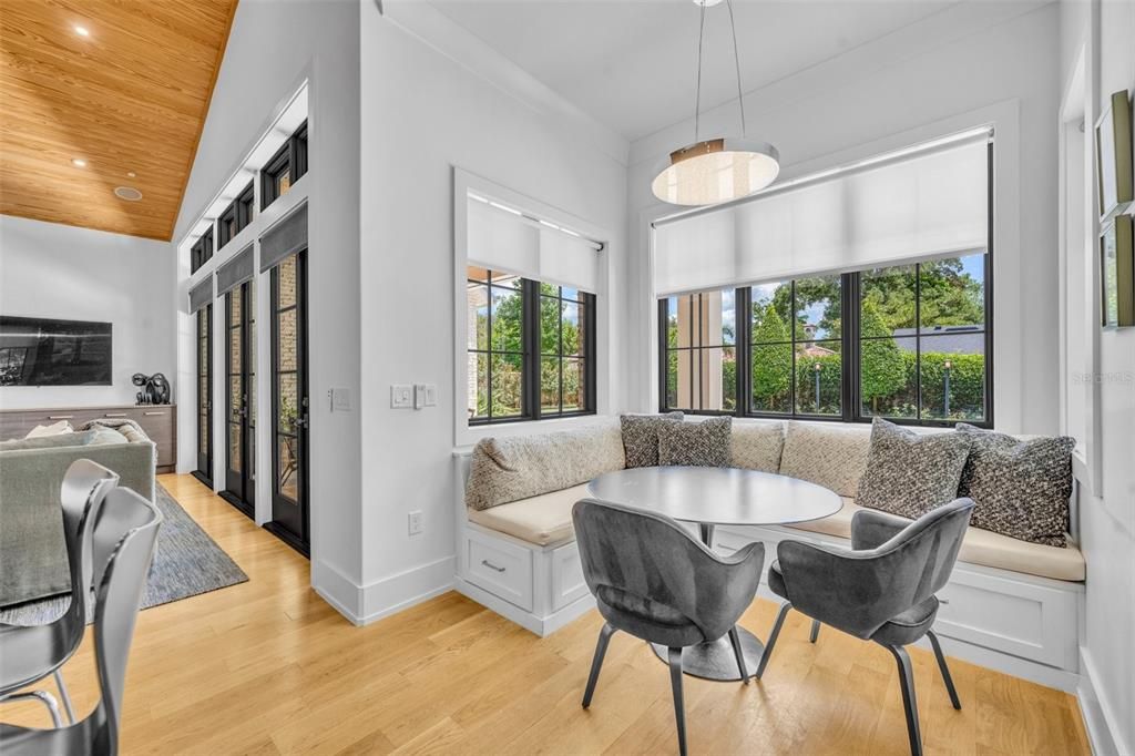 Cozy built-in breakfast nook