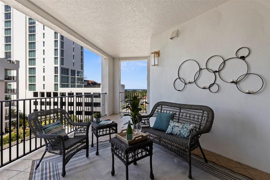 Corner balcony with plenty of room for entertaining