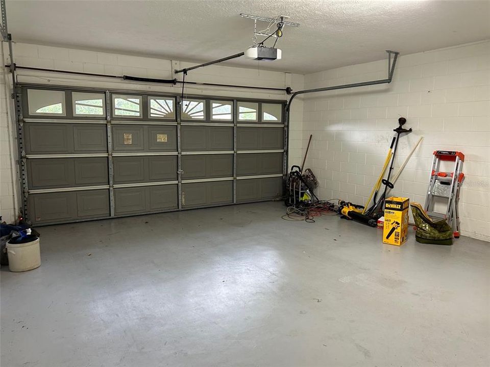 Garage with garage door opener