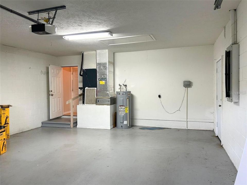 Garage with garage door opener