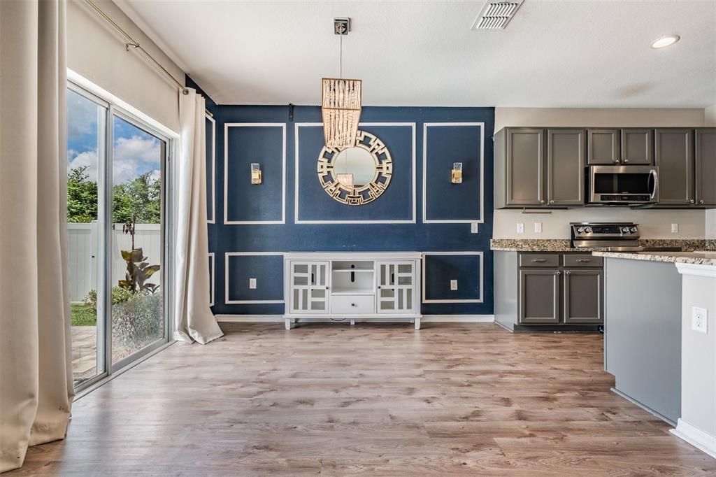 Spacious dining area with a view!