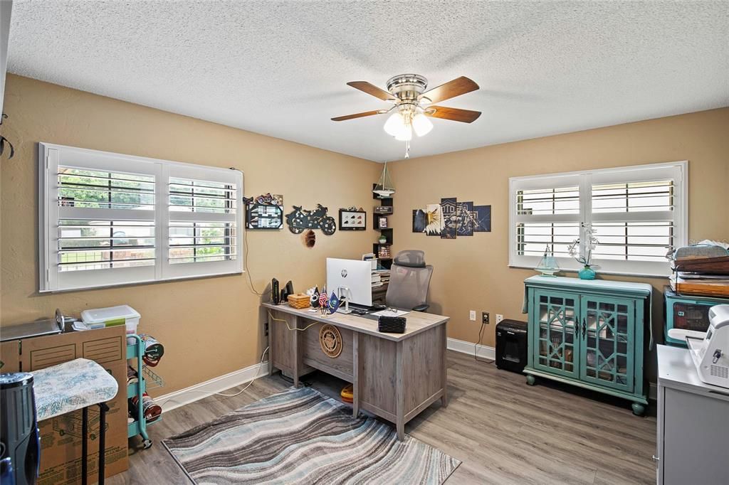 Guest Room/Office Space-Plantation Shutters