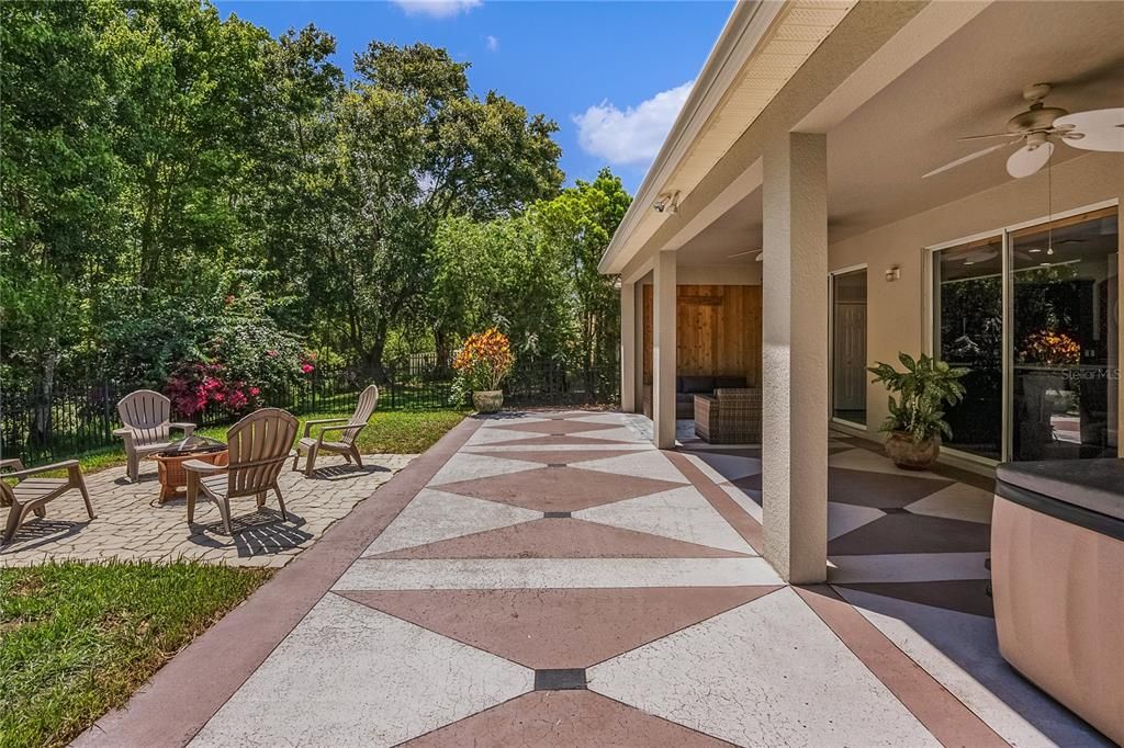 Paved Backyard Area