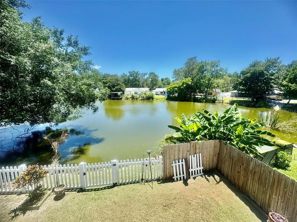 Lake behind the home