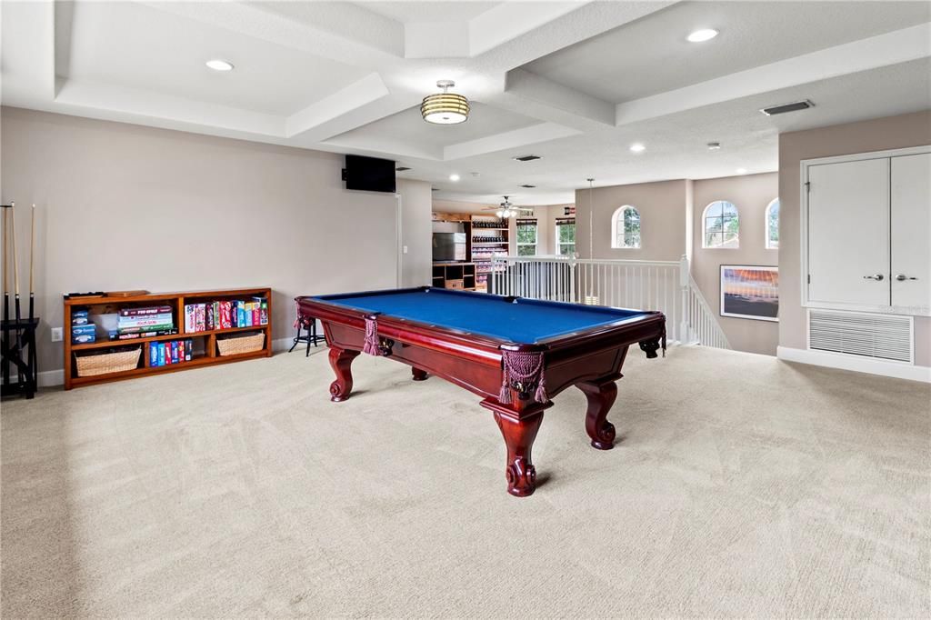 game room, upstairs