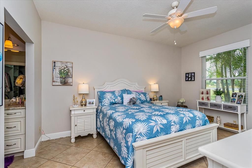 Primary bedroom overlooking the golf course.