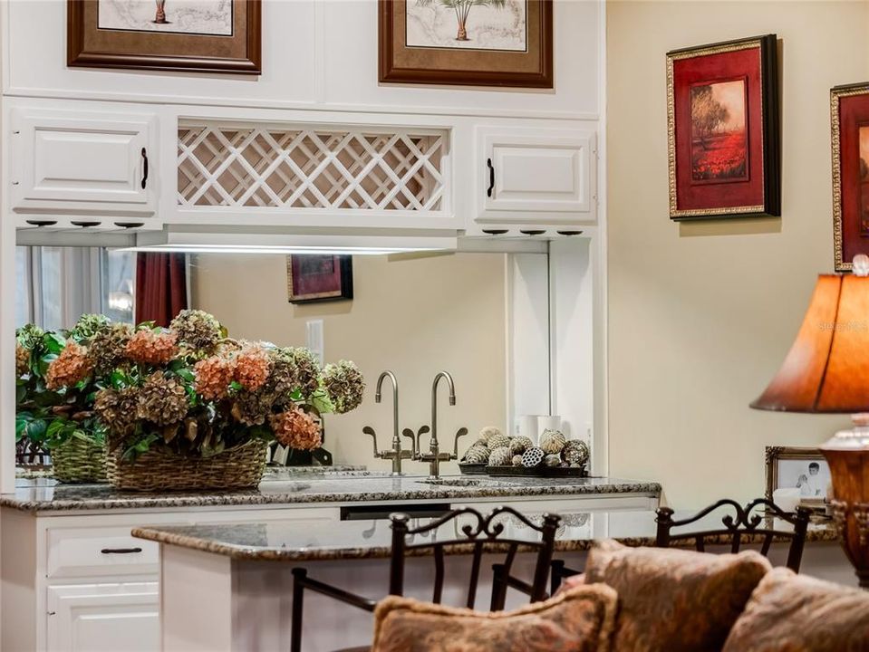 Family room wet bar.