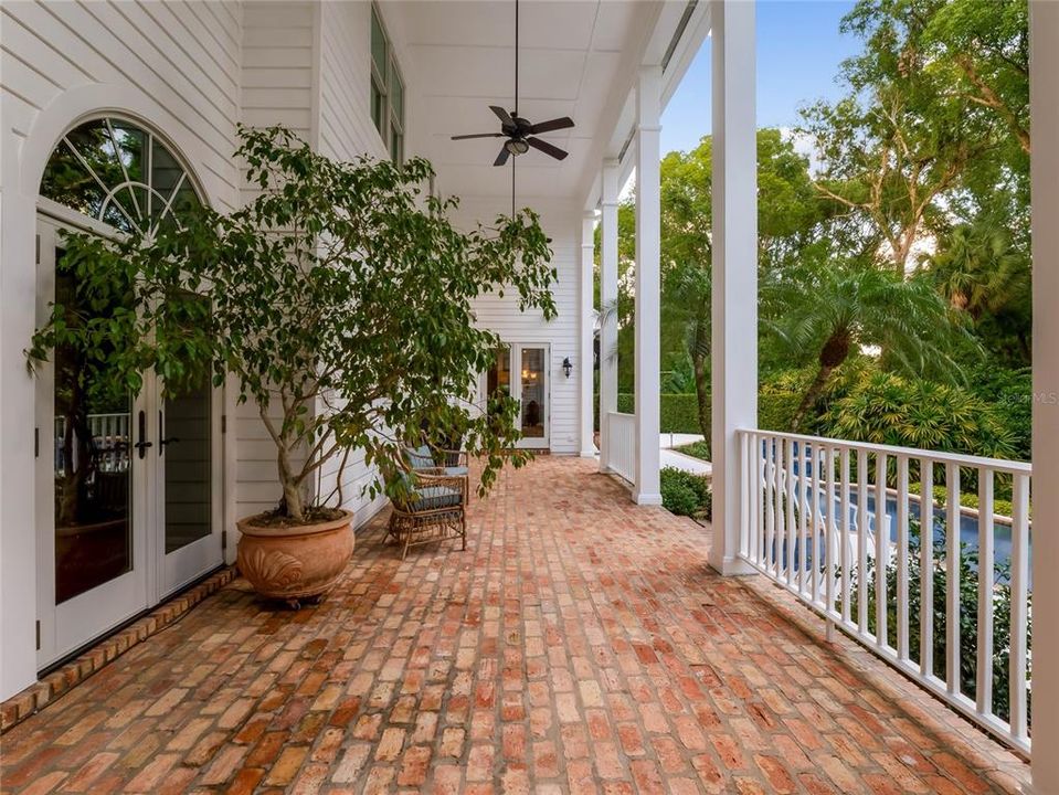 Expansive covered porch.