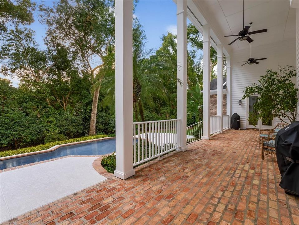 Expansive covered porch.