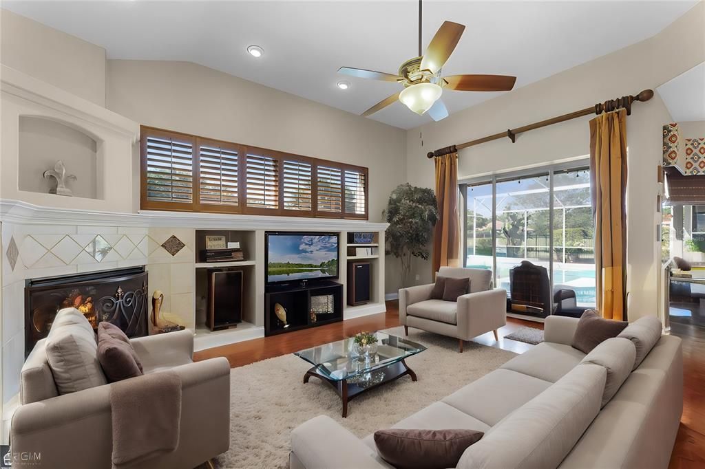 Family room, virtually staged