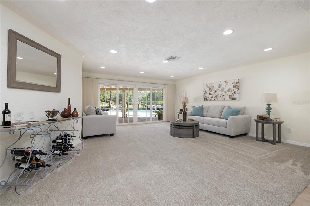 Beautiful formal living room with views to the Lanai