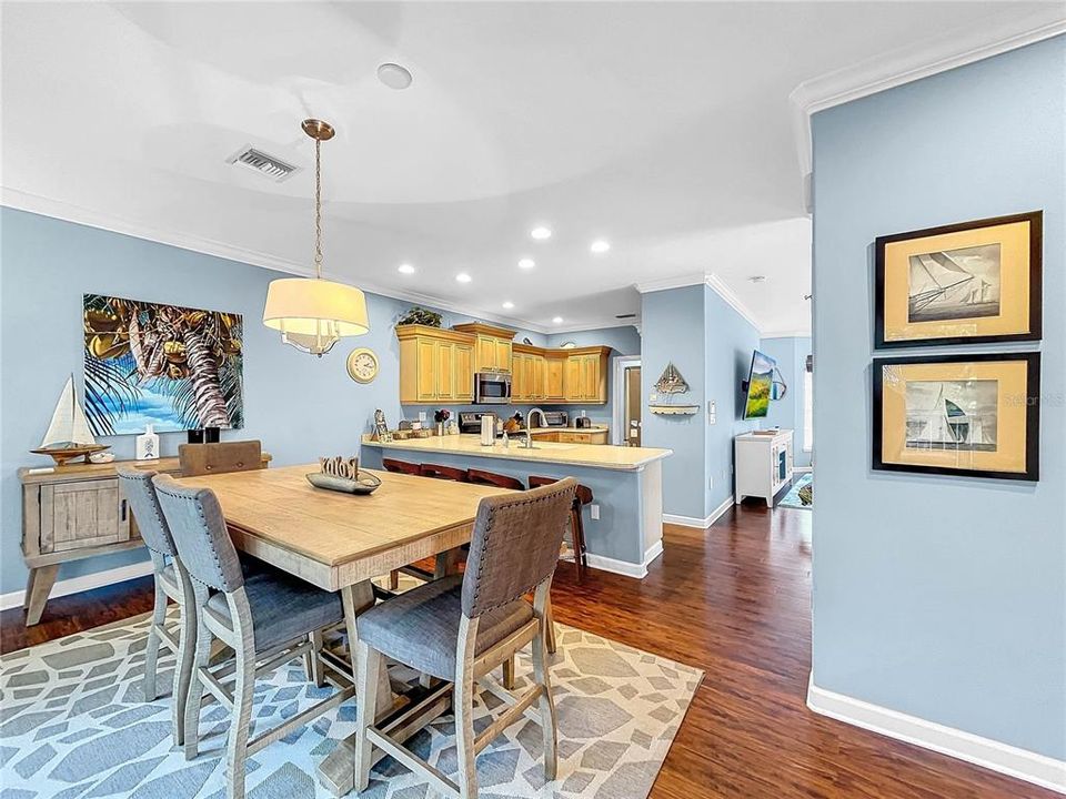 Dining area just off the kitchen