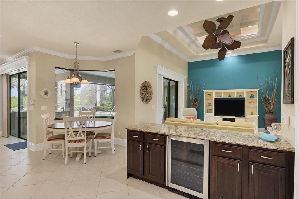 Spacious open kitchen centrally located, perfect for entertaining guests