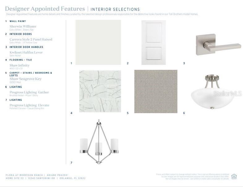 Features selected by our professional designers for seamless transitions throughout each room