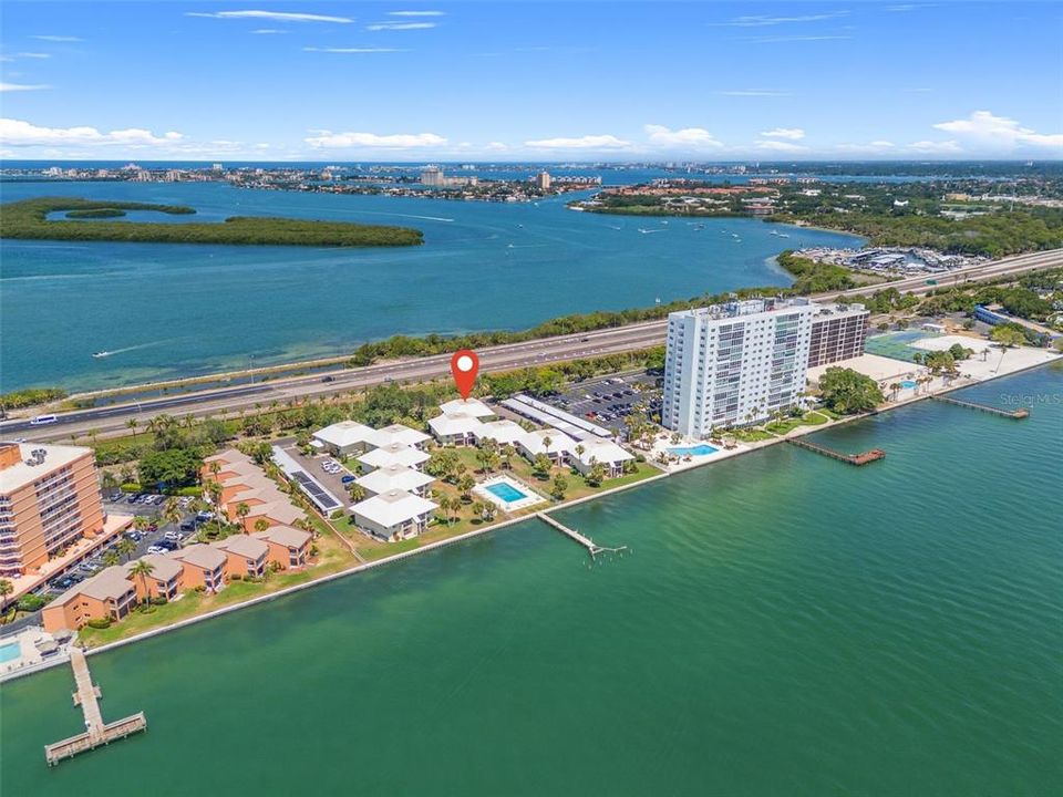 Stunning views of blue skies, blue water and The Sunshine Skyway