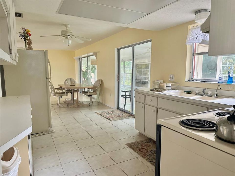 KITCHEN FROM SIDE DOOR VIEW