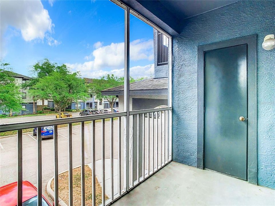 Extra storage closet on balcony