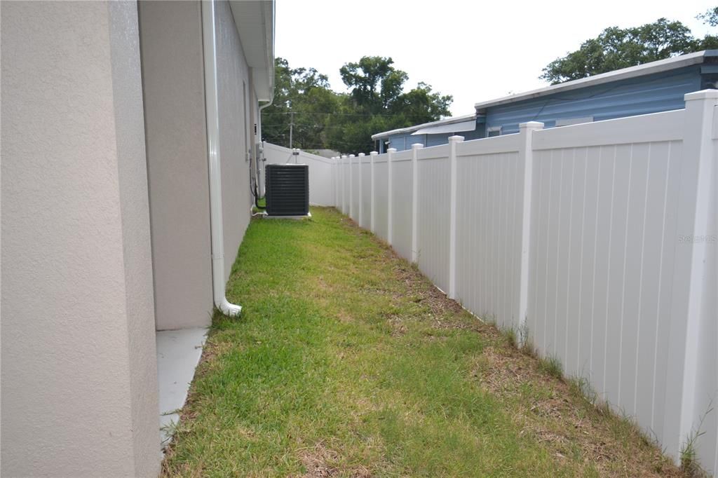 Back Yard fully fenced