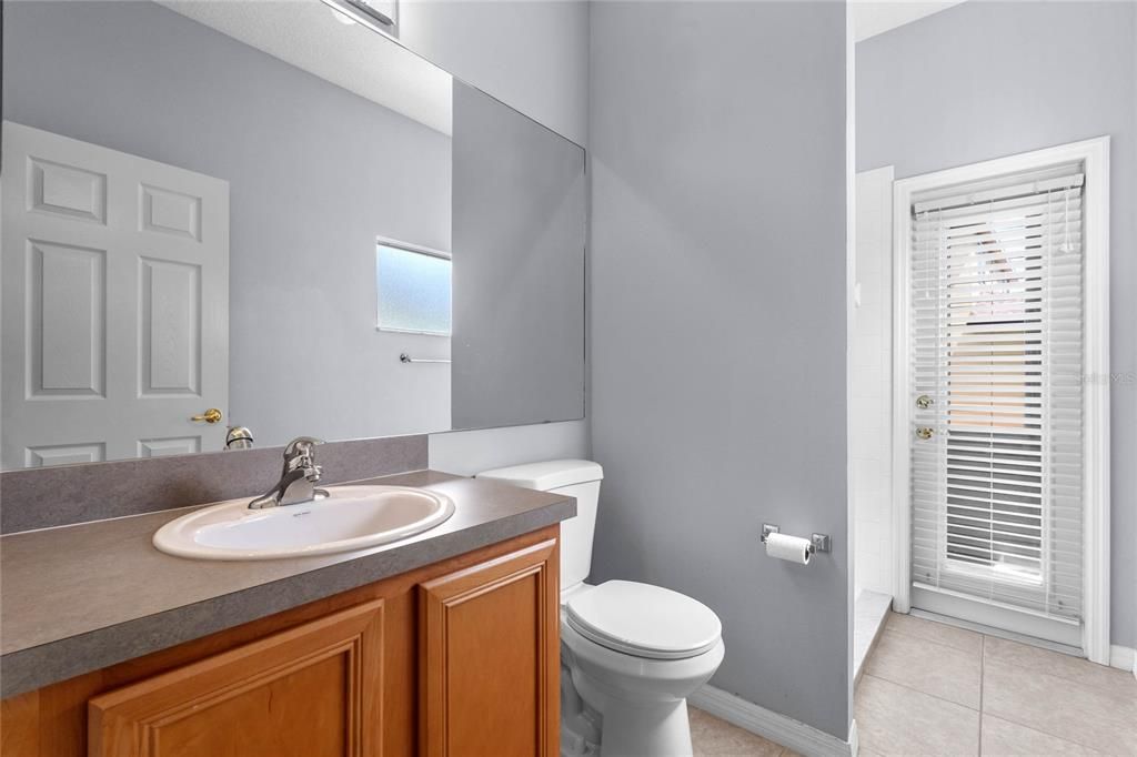 3rd bathroom / private entrance to sunroom