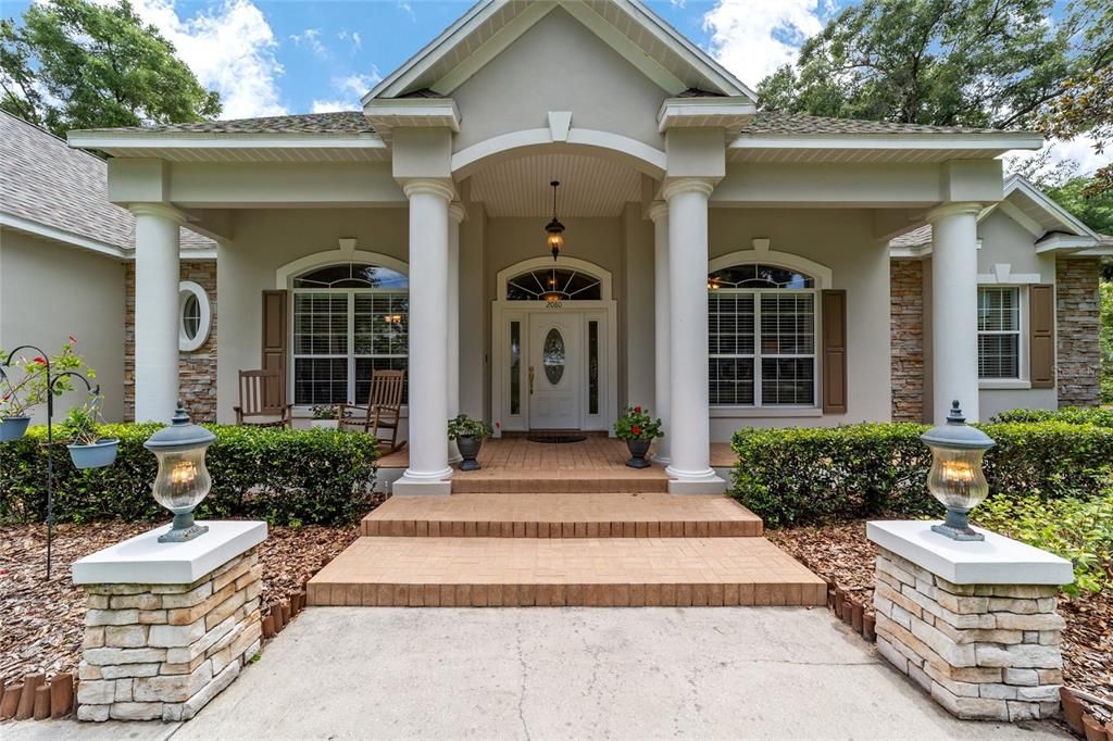 Elegant front entrance