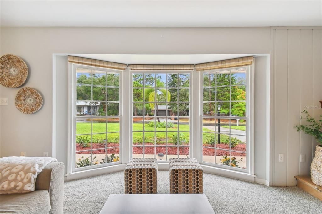 Bay windows allows lots of natural light in