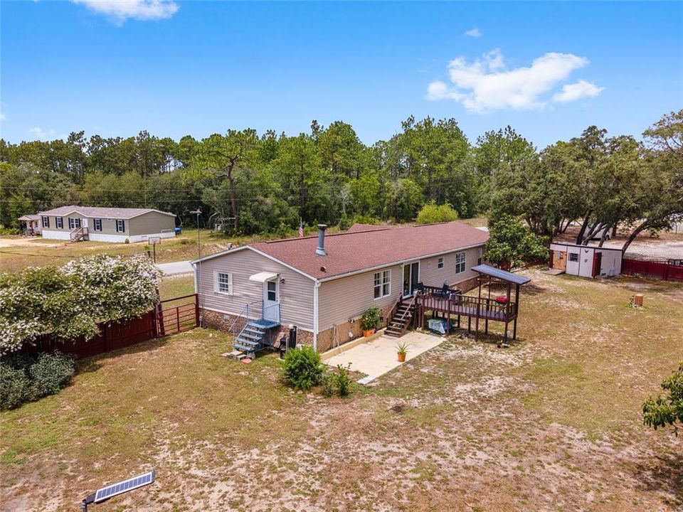 Aerial view toward back