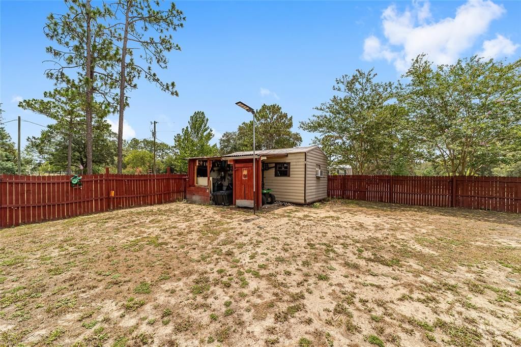 Corner of yard with shed