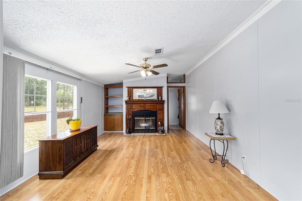 Family room from kitchen