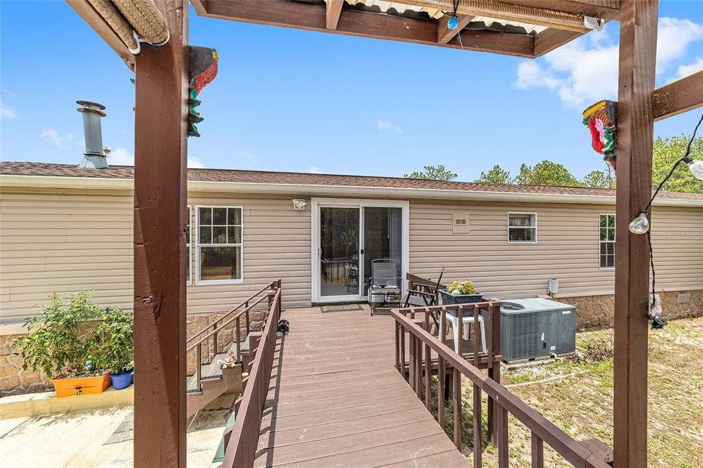 Rear deck toward house