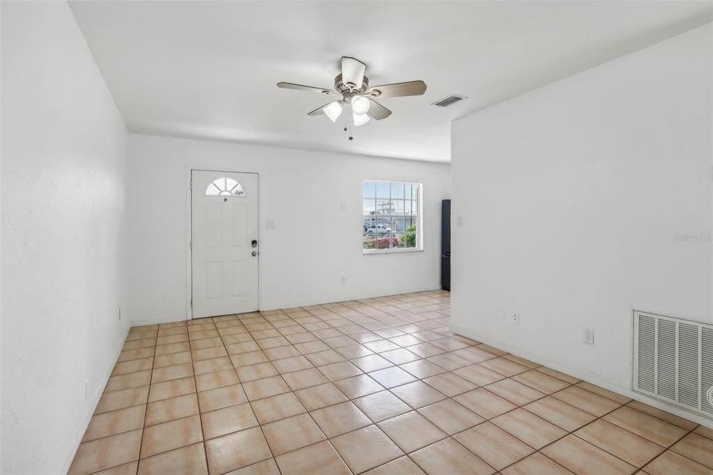 LIVING ROOM VIEW FROM REAR