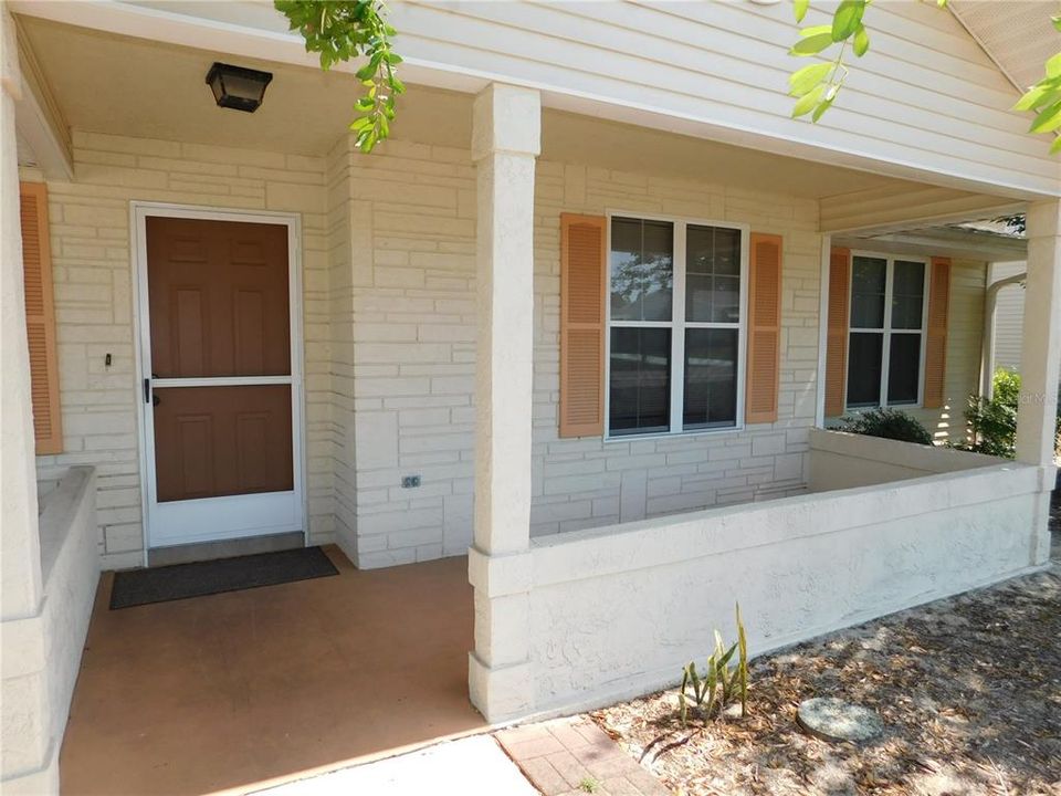 Front door with porch