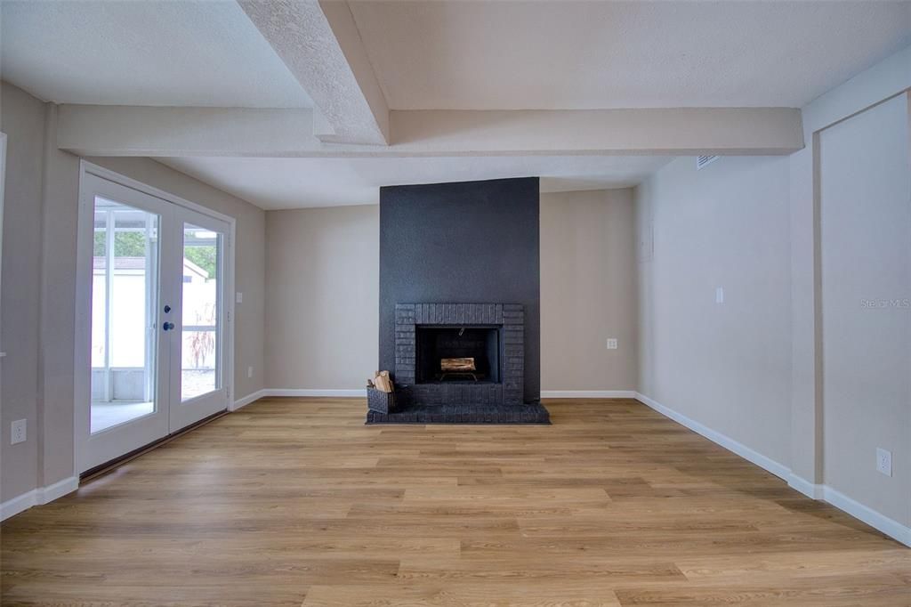 Wood-Burning Fireplace (Great Room)