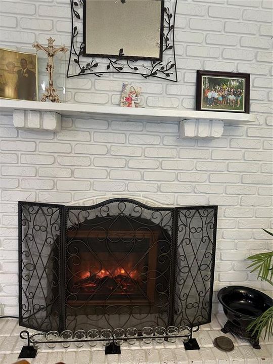 Fireplace in Dining Room