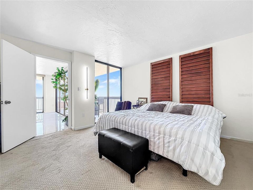 Master bedroom with balcony