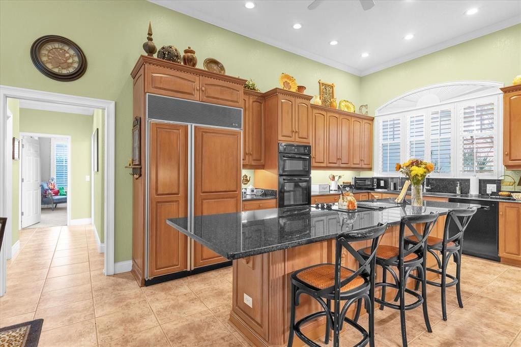 Kitchen with custom cabinets and granite countertops