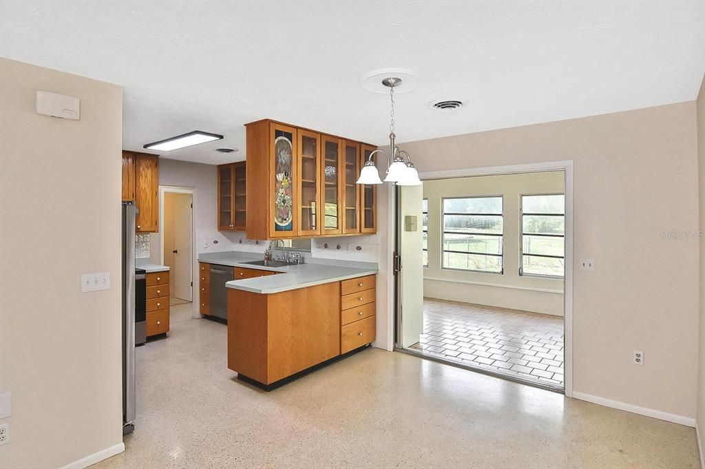 Dining room, kitchen, Florida room