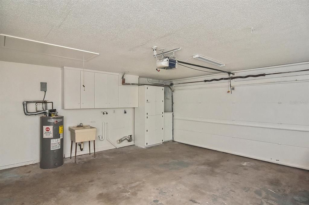 Garage with cabinetry