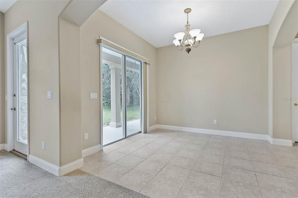 Dining room off kitchen/living area. Open area